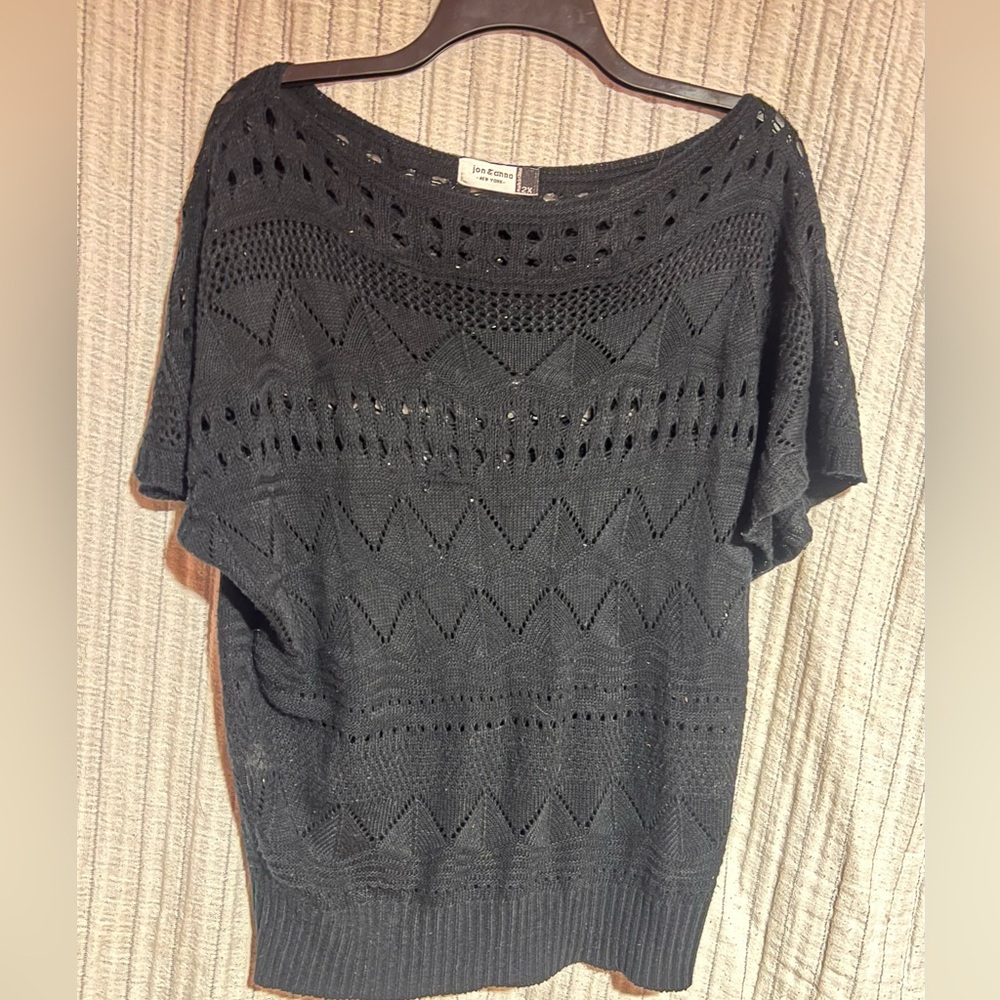 Jon & Anna Black Knit Sweater
